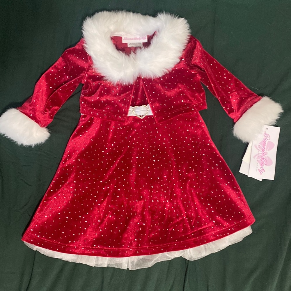 3 pc 12M, Bonnie Baby red dress